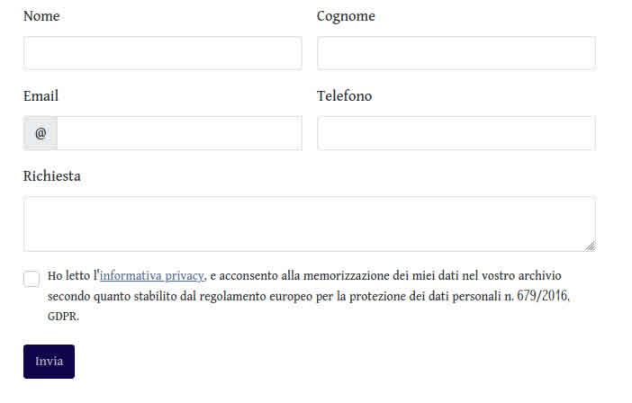 Form Onoranze funebre La Colomba srl